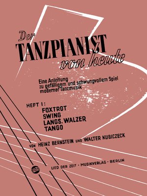 cover image of Der Tanzpianist von heute I